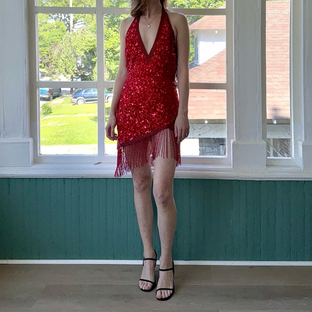 NBD Red Bodycon Cocktail Dress
